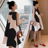 Plus Size Women's Clothing Dress Sleeveless Mid-length Dress Women