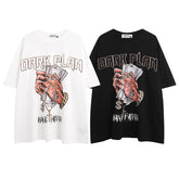 Новая повседневная футболка в стиле хип-хоп с круглым вырезом и коротким рукавом