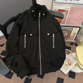 Mens Winter Thicken Velvet Workwear Cotton Lining Jacket Coat