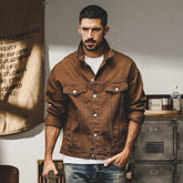 Мода Амрико Classic Ангури куртаи Denim барои мардон