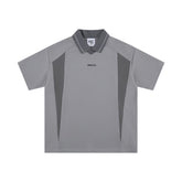 Men's Loose Casual Short Sleeve Notch Lapel Sweater