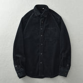 Men's Retro Loose Corduroy Long Sleeve Casual Cotton Shirt