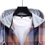 Mens Fashion Casual ҷомаи Plaid Бо Ҳуд