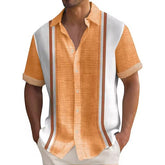 3D digital printing summer striped shirt men