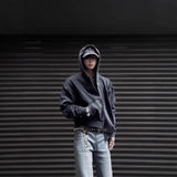 Мужская винтажная повседневная куртка-кардиган на молнии