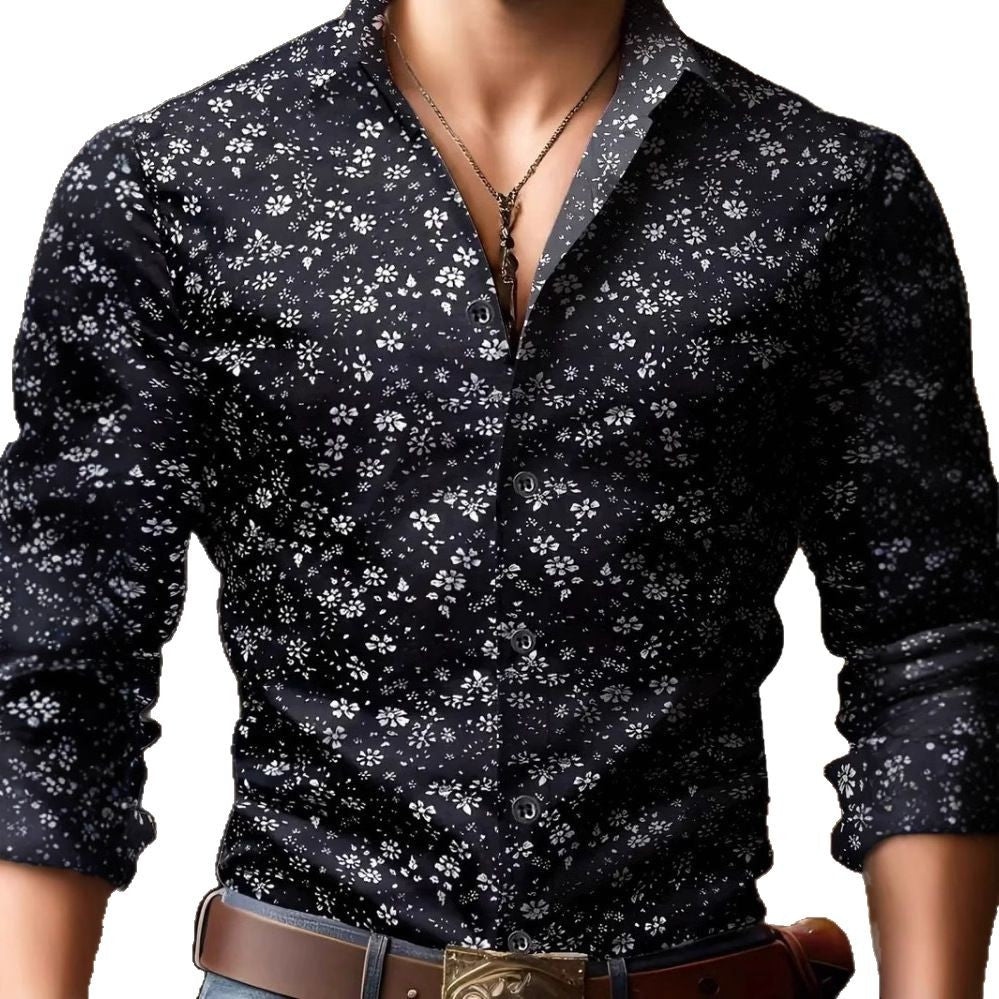 European And American Spring And Autumn Leisure Personalized Trendy Men Long Sleeve 3D Printed Shirt European And American Spring And Autumn Leisure Personalized Trendy Men Long Sleeve 3D Printed Shirt