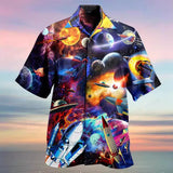 Fashionable Summer Men's Casual Shirt With Bus Design