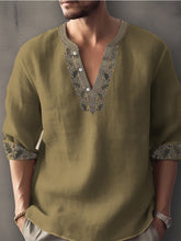 3D Digital Printing Bamboo Linen Long Sleeve European And American