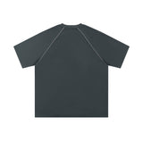 Simplicity Metal Label Loose Mens Summer T-Shirt