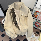 Мужская зимняя утолщенная бархатная рабочая одежда с хлопковой подкладкой куртка пальто