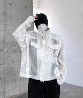 Free personality Niche stand-up collar Gauze Sun protection