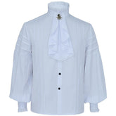 European Medieval Samurai Scarf Shirt with Lantern Sleeves