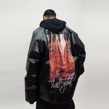 Зимняя теплая белая куртка на утином пуху в американском стиле, свободная утолщенная куртка из искусственной кожи для бейсбола