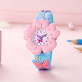 Духтари донишҷӯӣ кӯдакони мультфильми рангаи гулҳои зебои намунаи силиконии кварцӣ
