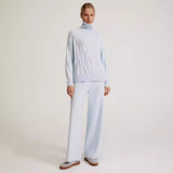 Long Sleeve Autumn And Winter Turtleneck Sweater Women's Two-piece Loose