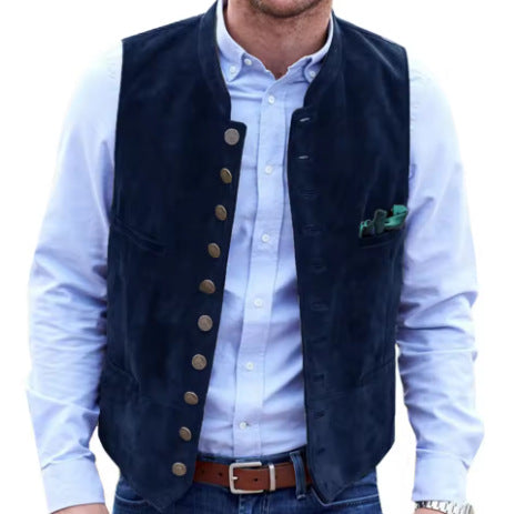 Men's European And American Retro Velvet Multi-button Casual Vest Coat Men's European And American Retro Velvet Multi-button Casual Vest Coat