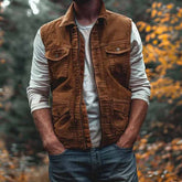Fashionable retro vest waistcoat casual men's