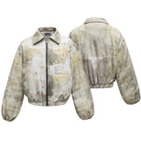 Мужская куртка с хлопковой подкладкой в американском стиле с 3D-принтом