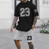 Men's Casual Short-sleeved Color Matching Shorts