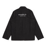 Пальто с принтом букв на спине