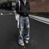 Мужская винтажная повседневная куртка-кардиган на молнии