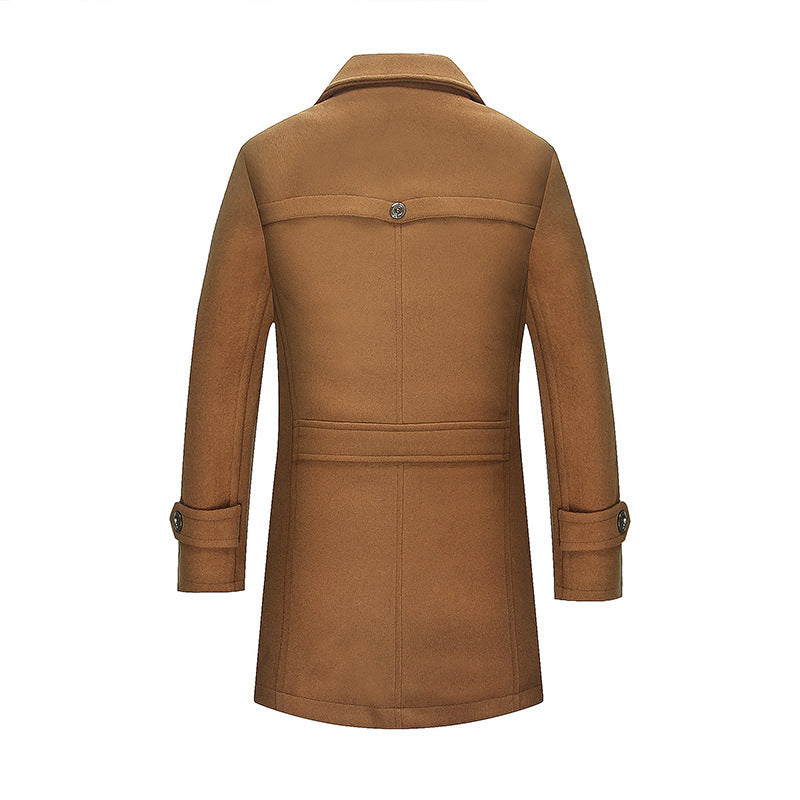 Zipper Double Collar Woolen Coat Thickened Plus Size Trench Coat Woolen Coat Zipper Double Collar Woolen Coat Thickened Plus Size Trench Coat Woolen Coat