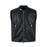 Personalized Leather Motorcycle Clothing with Stand Collar