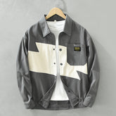 Мужской универсальный повседневный свободный топ в стиле ретро-пэчворк