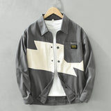 Мужской универсальный повседневный свободный топ в стиле ретро-пэчворк