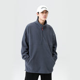 Men's Fleece Jacket with Stand-up Collar