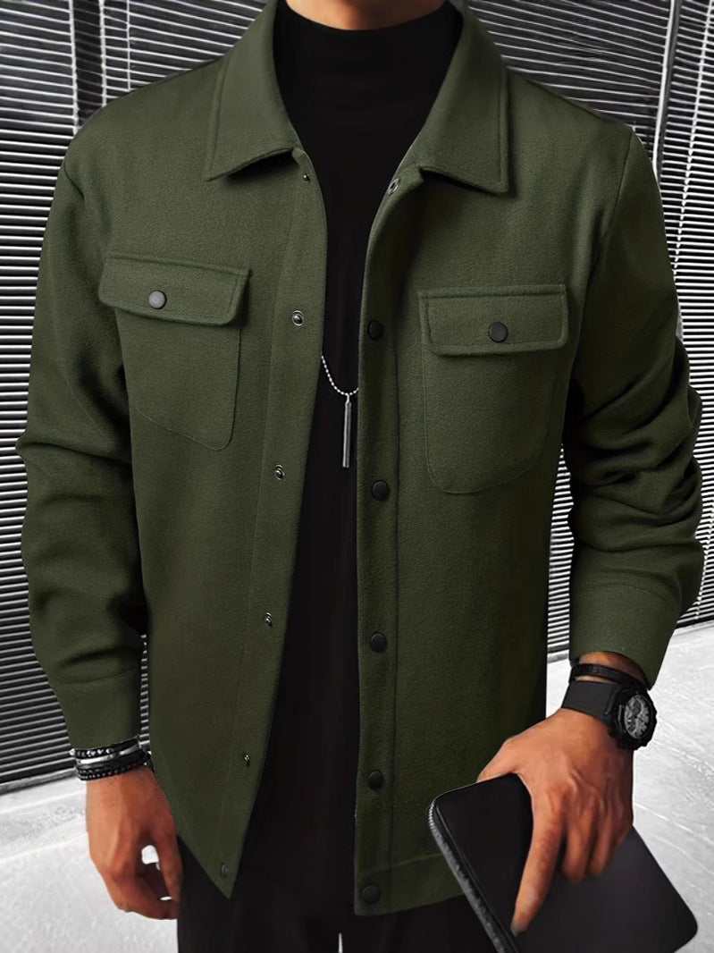 Осенняя клетчатая цифровая печать мужская повседневная рубашка с лацканами куртка пальто Осенняя клетчатая цифровая печать мужская повседневная рубашка с лацканами куртка пальто