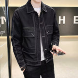 Кор фуҷур мӯд куртаи Denim барои мардон