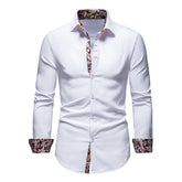 Men's Long Sleeve Shirt Lapel Slim Fit Assorted Colors