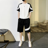Men's Korean-style Fashion Short Sleeve Casual Suit
