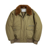 Cotton lined flight jacket with retro lapels