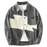 Мужской универсальный повседневный свободный топ в стиле ретро-пэчворк