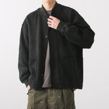 Винтажная замшевая свободная мужская повседневная куртка