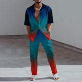Trendy Multi-color Long Sleeve Casual Sports Suit
