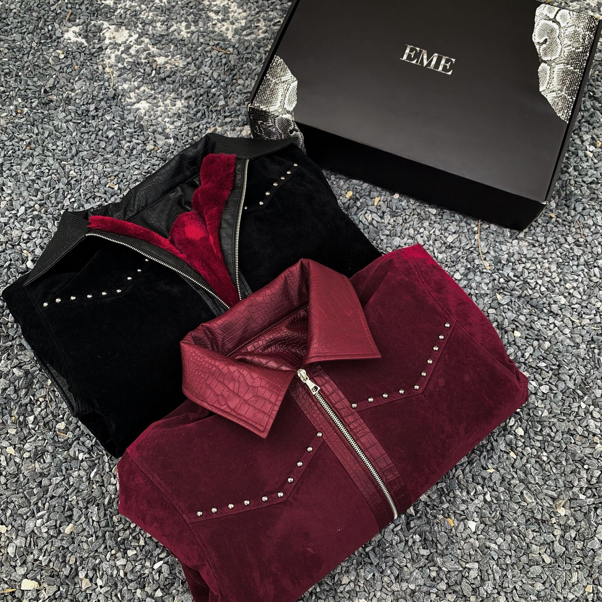 Кожаное пальто с лацканами в стиле пэчворк из ангольской шерсти, очень толстое замшевое пальто Кожаное пальто с лацканами в стиле пэчворк из ангольской шерсти, очень толстое замшевое пальто