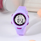 Мода Pin Buckle Luminous Waterproof PU Тасмаро Watch электронӣ донишҷӯӣ