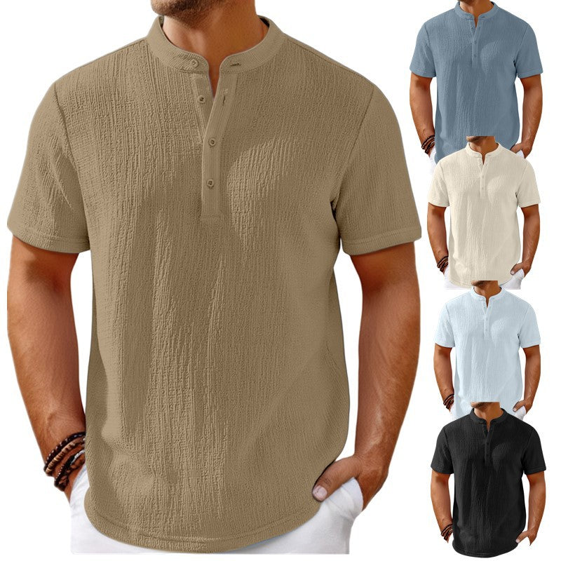 Куртаи мардона Retro пахта ва катон рахҳои Henley Ҷомаи тасодуфӣ фуҷур Куртаи мардона Retro пахта ва катон рахҳои Henley Ҷомаи тасодуфӣ фуҷур