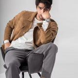 Куртка с воротником поло Свободный повседневный топ для мужчин