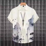 Plus Size Casual 3D Digital Print Short Sleeve