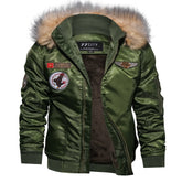 Mens Winter Flight Jacket Air Force Thick Cotton Coat