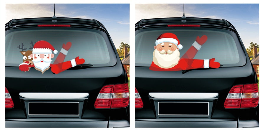 Popular Santa Claus wiper sticker can remove the car rear windshield wiper Sticker Car Stickers Popular Santa Claus wiper sticker can remove the car rear windshield wiper Sticker Car Stickers