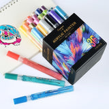 48 ранг рангубор DIY сафолї Graffiti Бастаи Marker дар асоси об