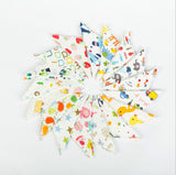 Children's Triangle Towel Baby Bib Saliva Towel Double-layer Cartoon Printing Double-sided Snap