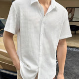 Men's Fashion Casual Short Sleeve Commuting Shirt