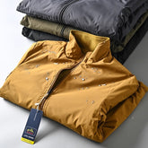 Мужская ветрозащитная водонепроницаемая бархатная теплая куртка с воротником-стойкой