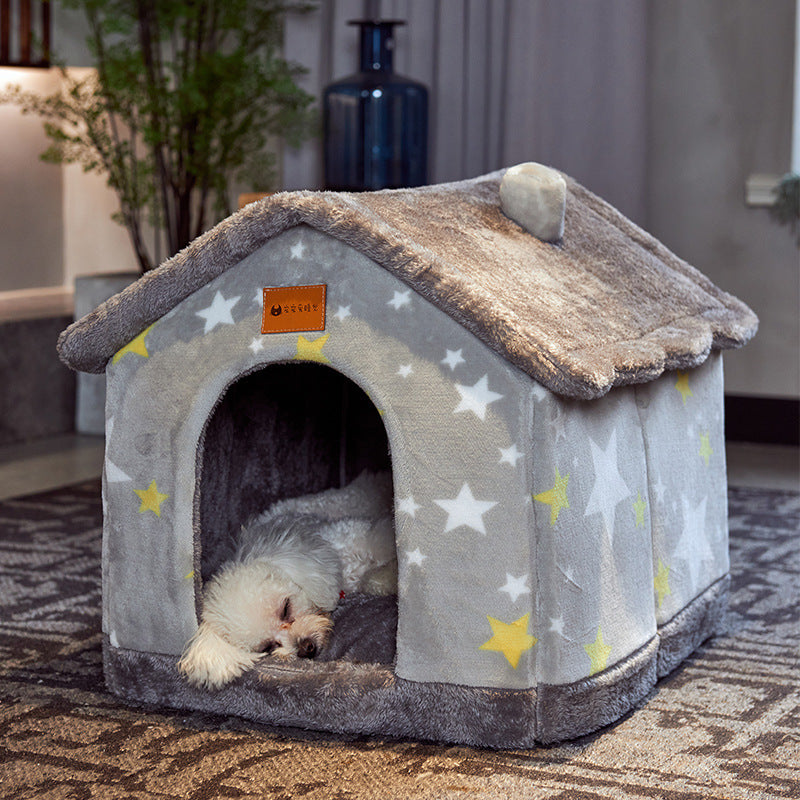Foldable Dog House Pet Cat Bed Winter Dog Villa Sleep Kennel Removable Nest Warm Enclosed Cave Sofa Pets Supplies Foldable Dog House Pet Cat Bed Winter Dog Villa Sleep Kennel Removable Nest Warm Enclosed Cave Sofa Pets Supplies